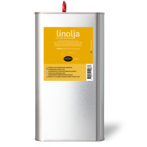 Szwedzki olej lniany tłoczony na zimno / surowy 5 litrów